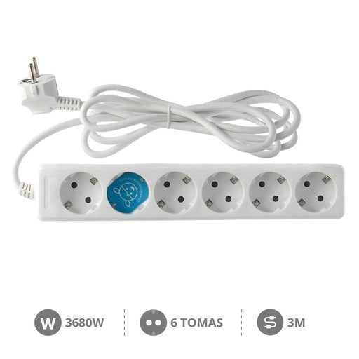 Base múltiple Serie Estándar 6T (3x1.5mm) 3M Blanco REF: 000000022