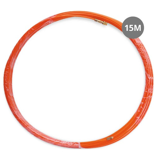 Guía pasacables fibra vidrio + metal 4mm 15M Naranja REF: 000601067