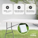 Mesa plegable polietileno 1520x760x745mm
