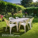 Mesa rectangular polipropileno jardín 1350x860x730mm