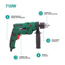 Taladro percutor eléctrico 3000 rpm 650W