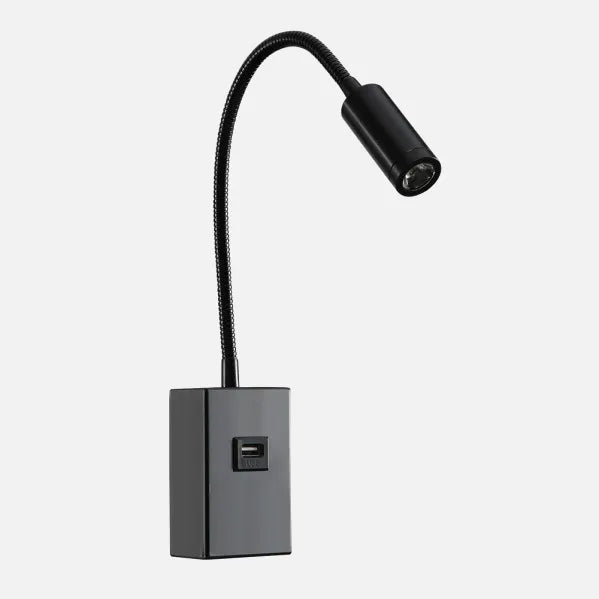 Aplique 3w 4000k Capote Usb E Interrupt. 43x6x4 Cm 285lm Articulab. Y Orientab